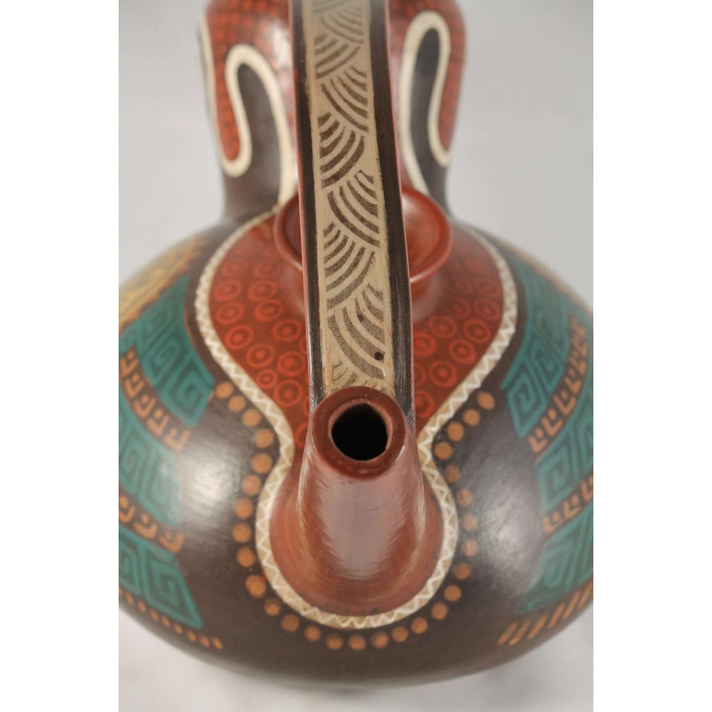 Ceramic Vessel/Pitcher J. Ventura H. Benitz Master Potter Mexico Folk Art Big #5