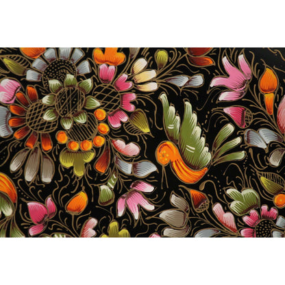 Wood Plate/Lacquer Ware Folk Art Mexico Collectible Decor Award Winning Artisan