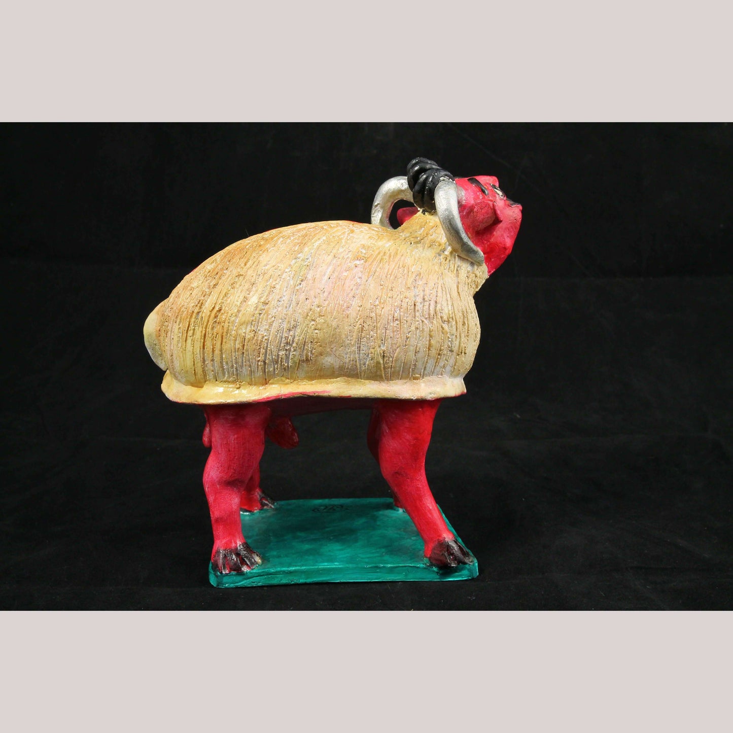 Rare Vintage Juan Jose R Medrano Mexican Ceramic Sheep-Ram-Man Betus Nagual