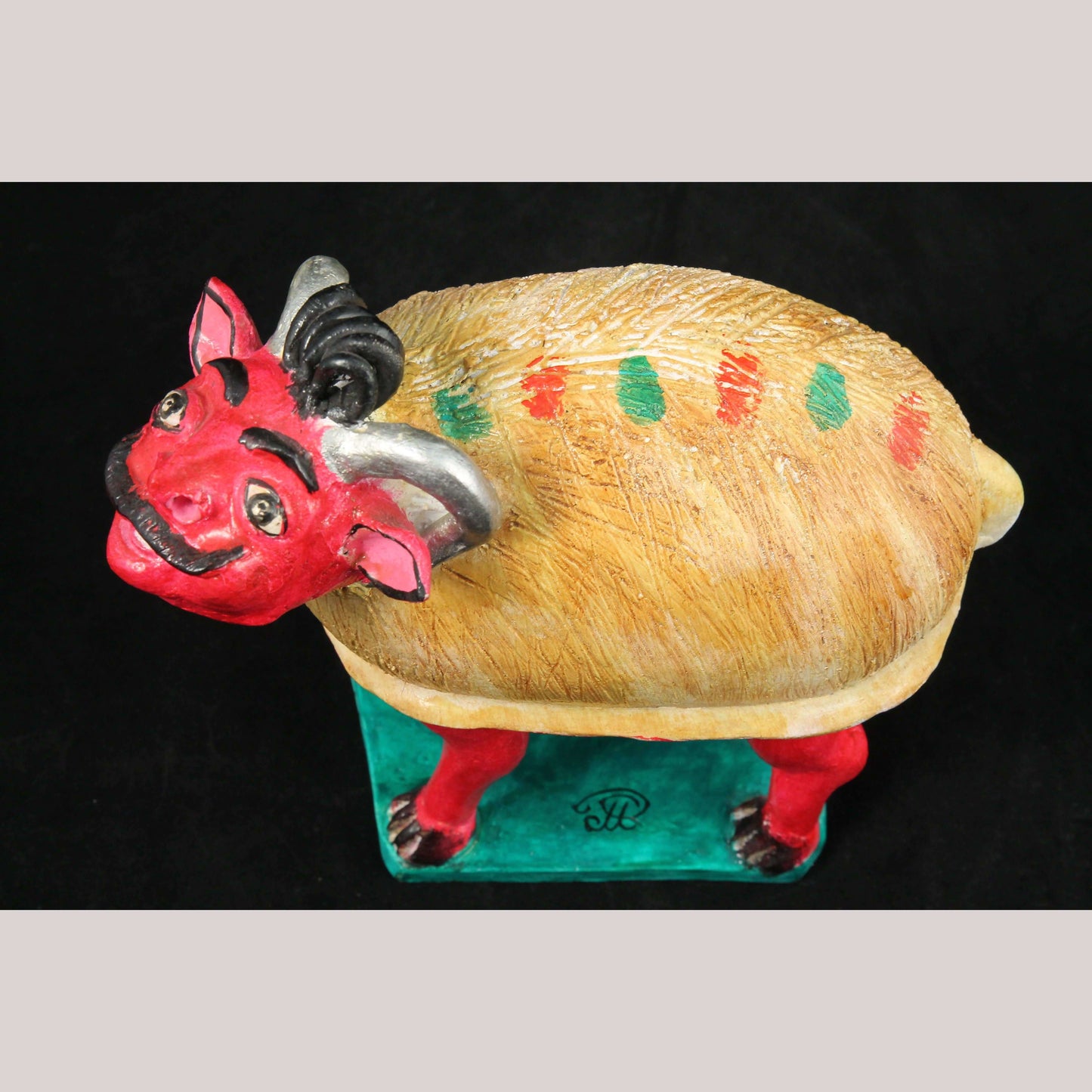 Rare Vintage Juan Jose R Medrano Mexican Ceramic Sheep-Ram-Man Betus Nagual