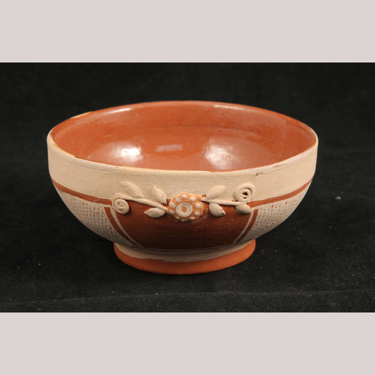 Mexican Ceramic Bowl Handmade Folk Art Pottery Neftali Ramirez Kitchenware