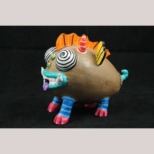 Ceramic Nagual Piggy/Coin Bank Mexican Folk Art Handmade Décor Cesar Lucano
