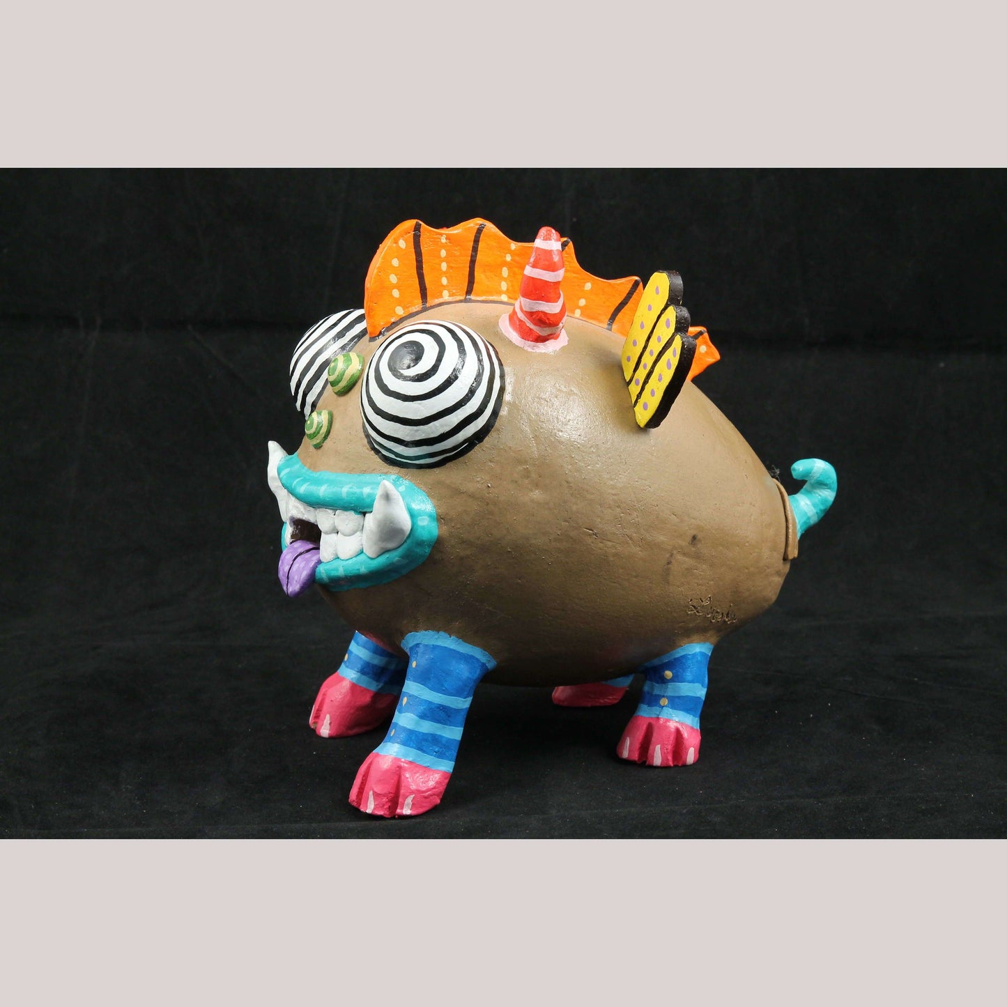 Ceramic Nagual Piggy/Coin Bank Mexican Folk Art Handmade Décor Cesar Lucano