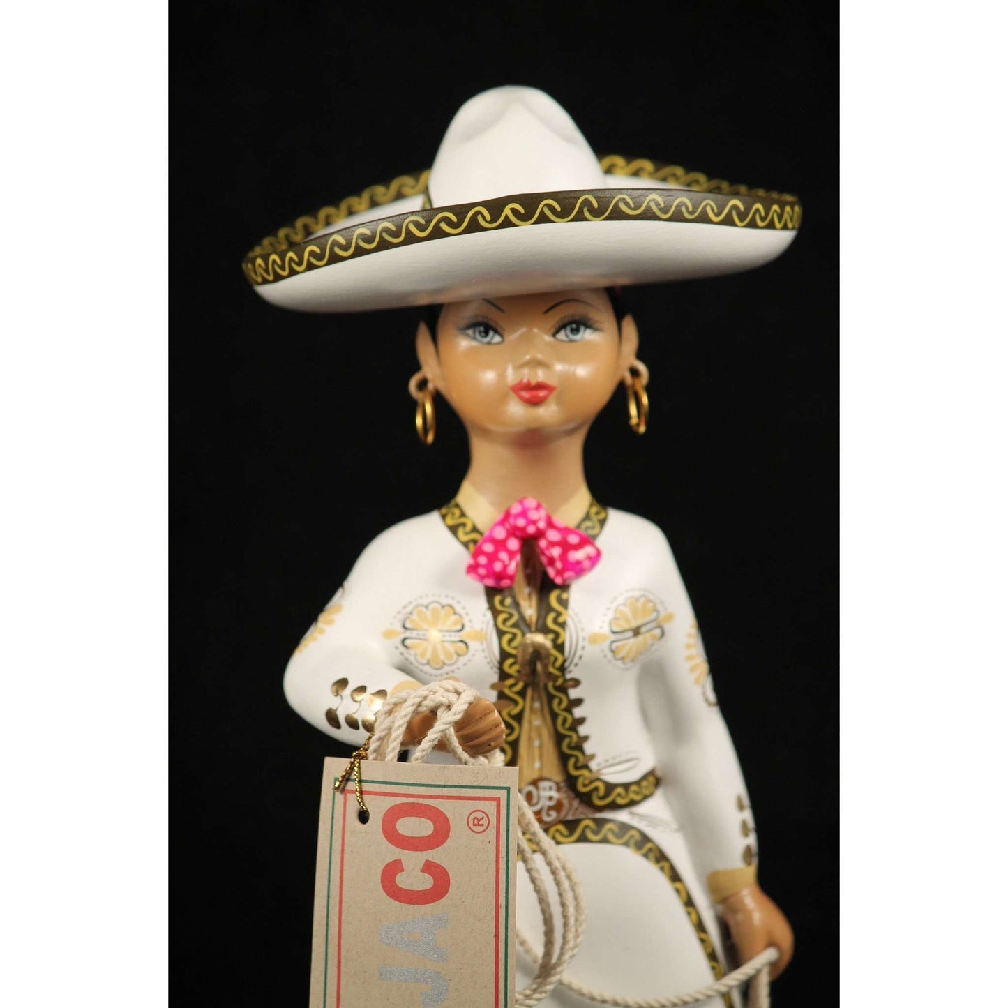 Lupita Doll, Charra Blanca, White Mexico Folk Art Original