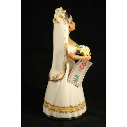 Lupita Najaco Bride Novia Ceramic Doll Figurine Tonala Mexico Folk Art Collectible
