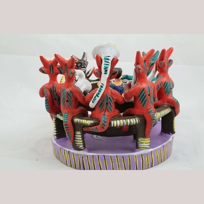 Ceramic Figurines "Band of Devils" Ocumicho Mexican Folk Art Décor Collectible