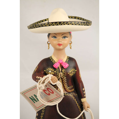 Lupita Doll, Charra Cafe, Coffee, Mexico Folk Art Original