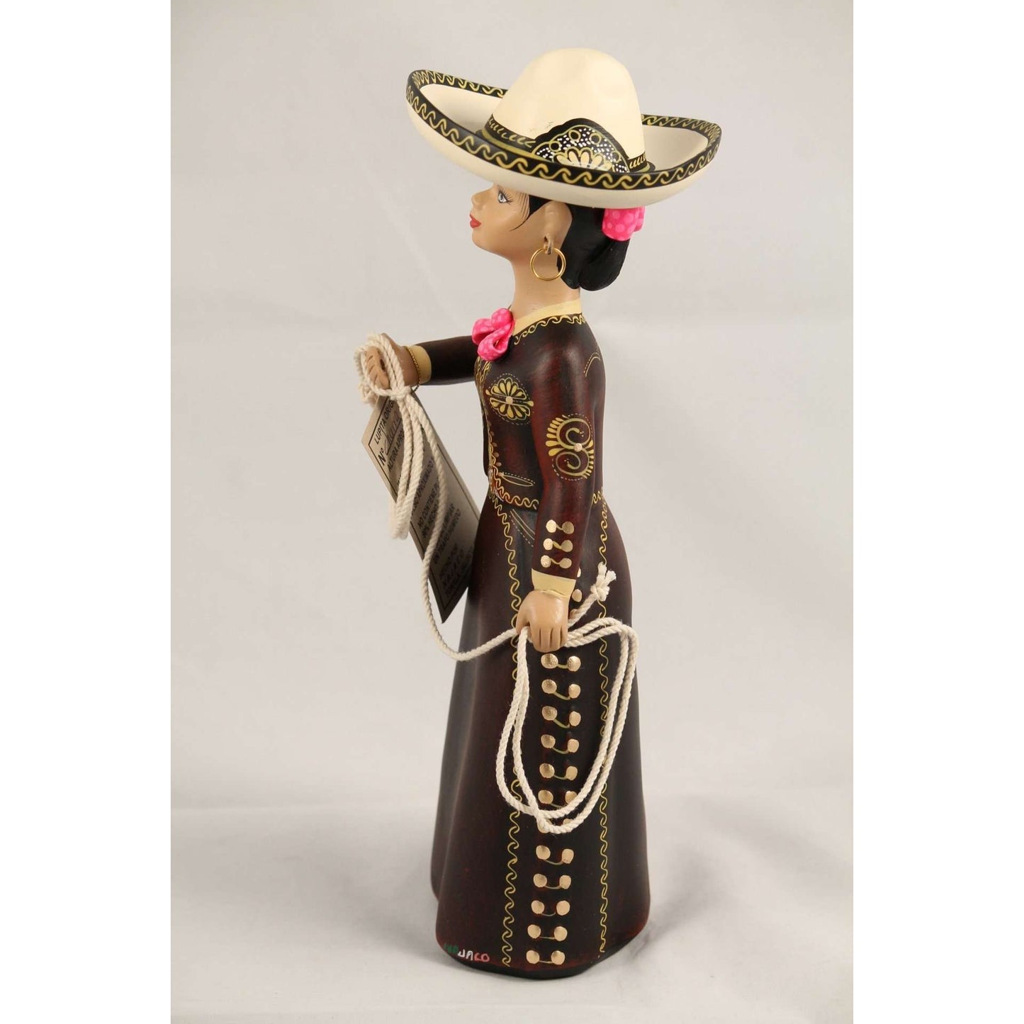 Lupita Doll, Charra Cafe, Coffee, Mexico Folk Art Original