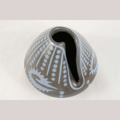 Conch Shape Vessel Ceramic Mexico Folk Art Hernandez Cano Pre Hispanic Designs