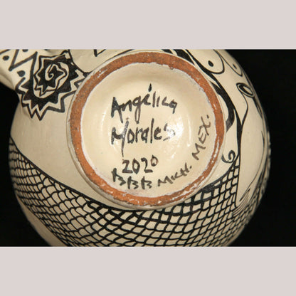 Ceramic/Pottery Mermaid Cup Angelica Morales Mexican Folk Art Lead Free Signed