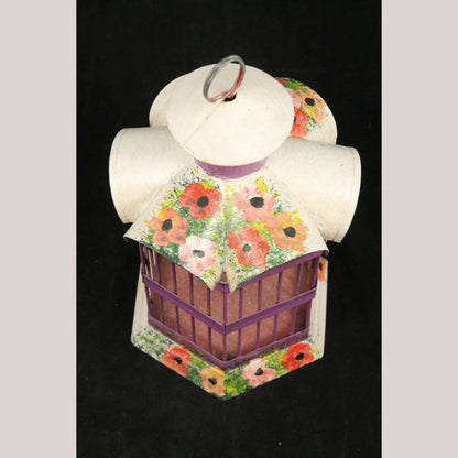 Tin Bird Cage Mexico Folk Art Collectible Décor Hand Painted Garden/Inside Use