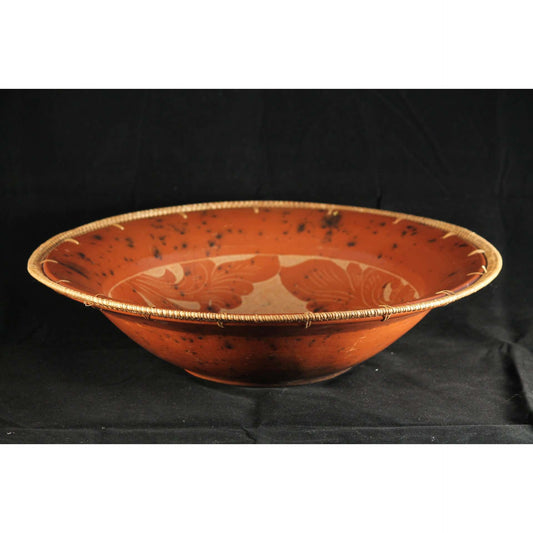 Large Southwestern Handcrafted Ceramic Bowl Coyote
