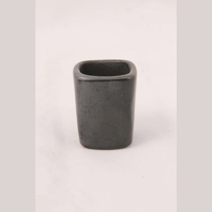 Mexican Black Clay/Pottey Ceramic Mescal/Tequila Shot Glasses Set of 4 Handmade