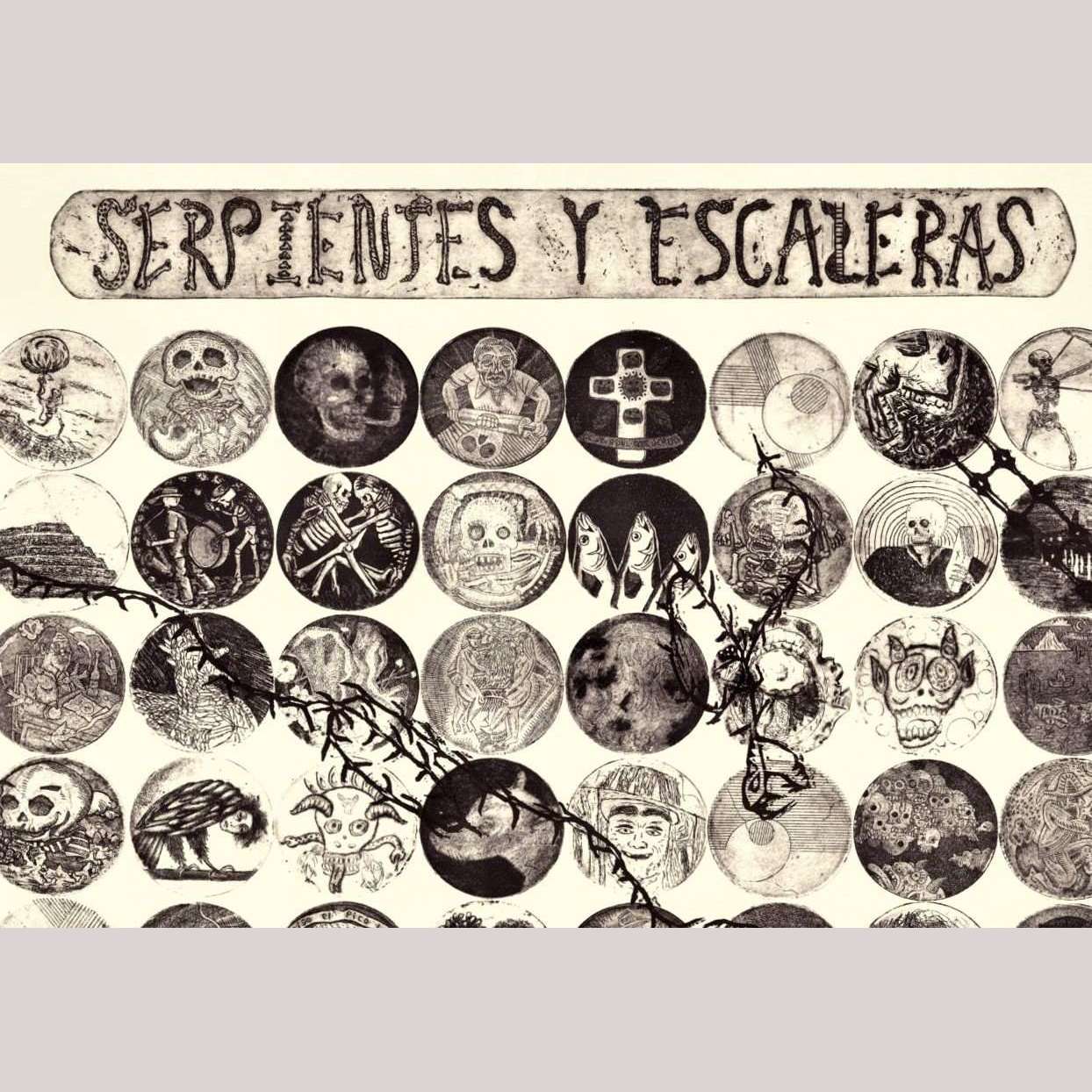 "Serpents & Ladders" Lithograph Mexican Fine Art Collectible Décor