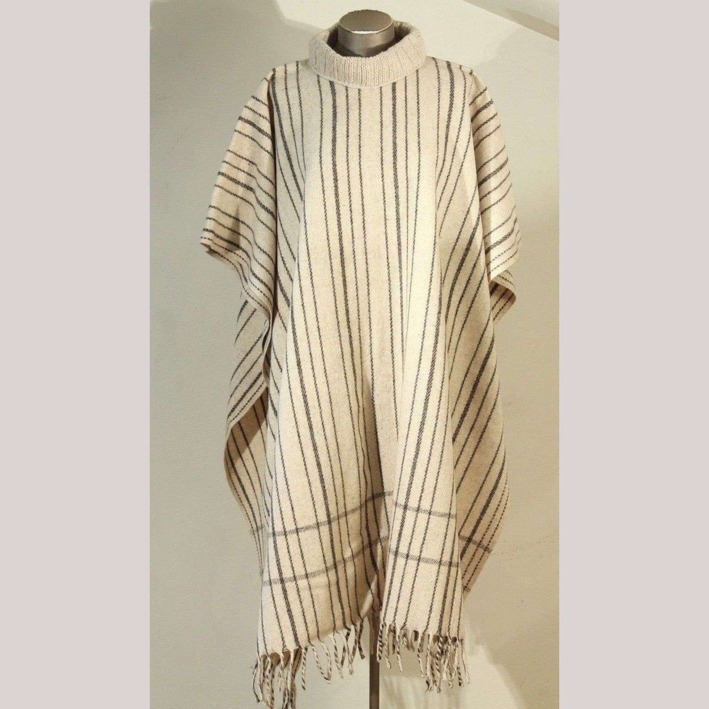 Vintage Mexican Wool Poncho/Serape Unisex Outerwear Ethnic Clothing