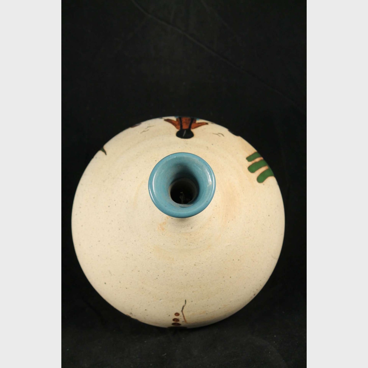 Ceramic Vase/Vessel Hand Thrown/Painted Mexican Folk Art Decorative Mom/Children