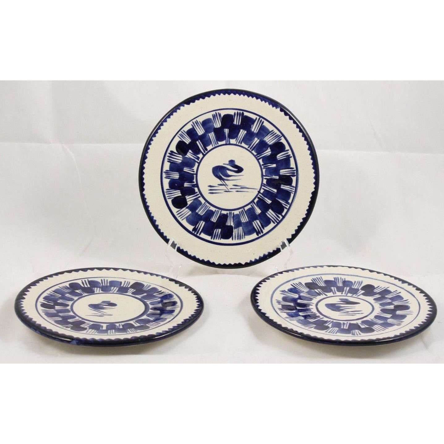 Vintage Ceramic Plates Dishes Mexican Hand Made/Painted