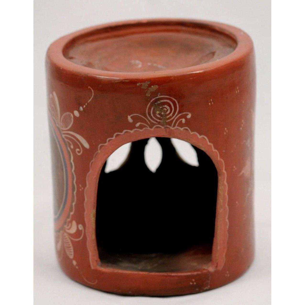 Vintage Mexican Incense/Candle Holder Signed A. Ortiz Ceramic/Pottery Folk Art