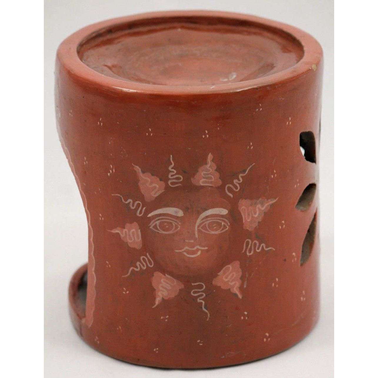 Vintage Mexican Incense/Candle Holder Signed A. Ortiz Ceramic/Pottery Folk Art