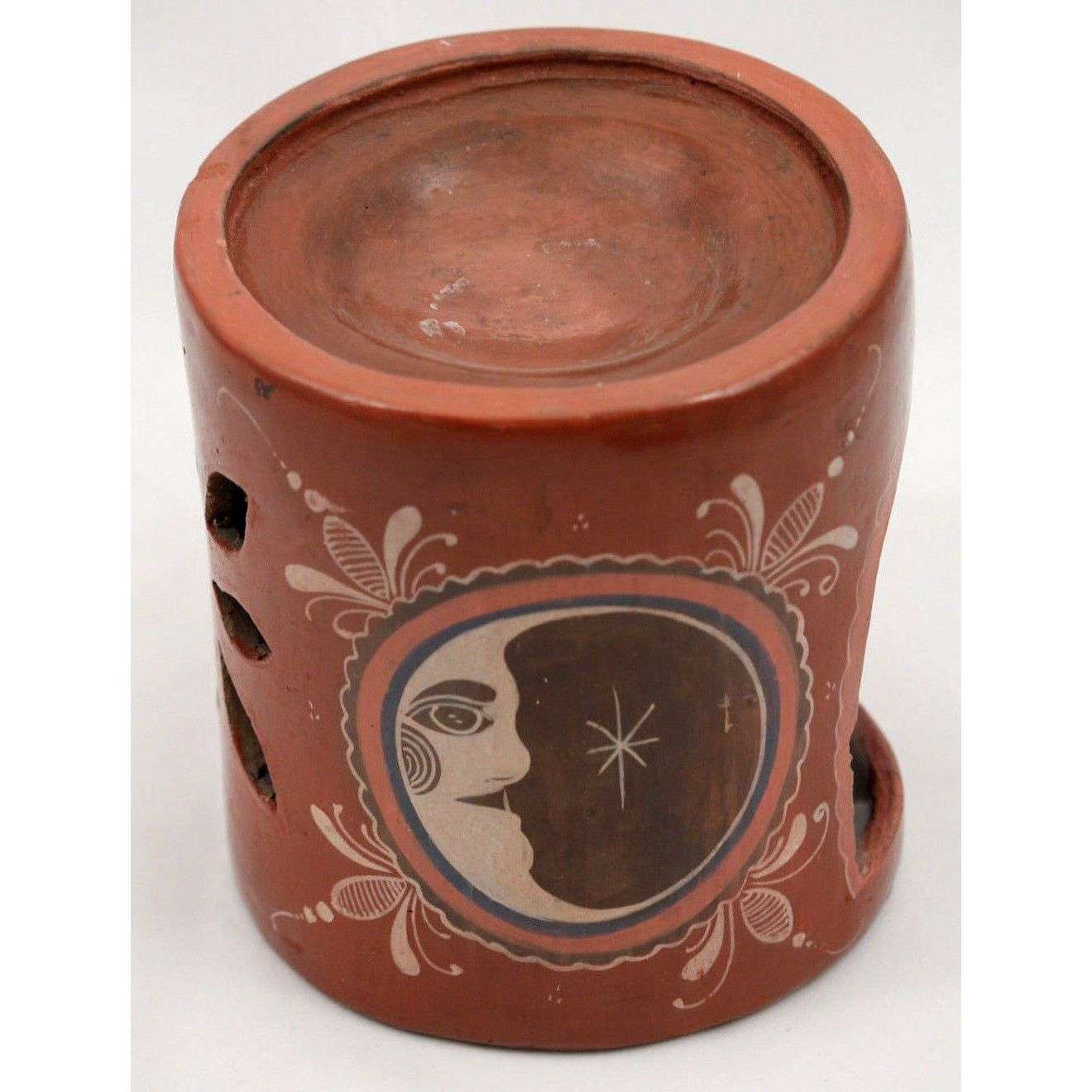 Vintage Mexican Incense/Candle Holder Signed A. Ortiz Ceramic/Pottery Folk Art