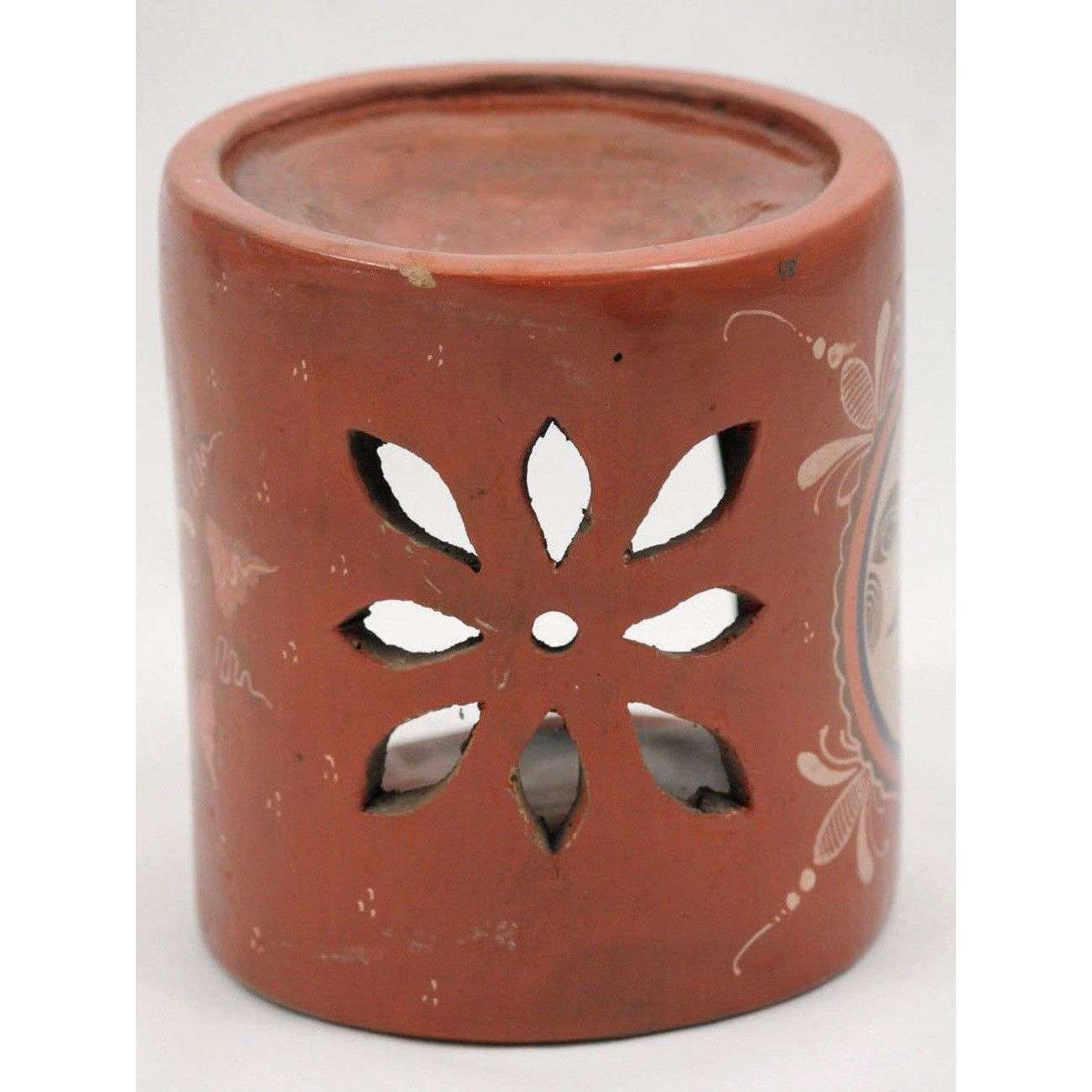 Vintage Mexican Incense/Candle Holder Signed A. Ortiz Ceramic/Pottery Folk Art